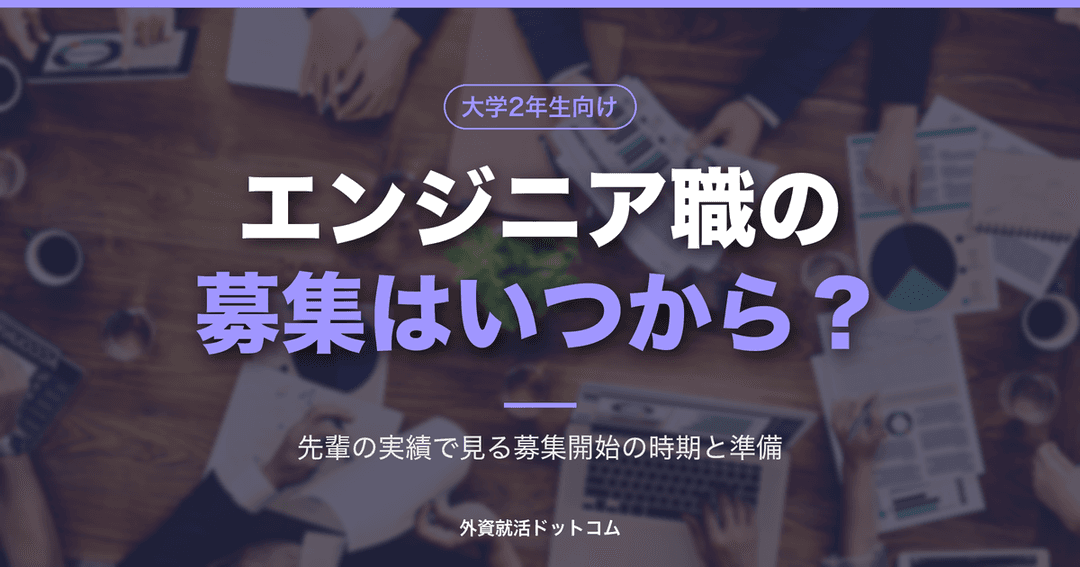 【29卒】エンジニア職のインターン募集はいつから？28卒の実績で見る募集開始の時期と、今からの準備